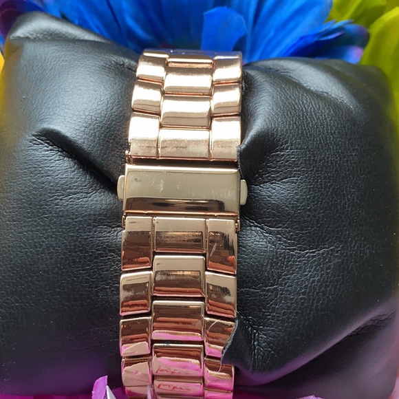 NEW* MEN ROSE GOLD BIG FACE BLING WATCH - Picture 7 of 8